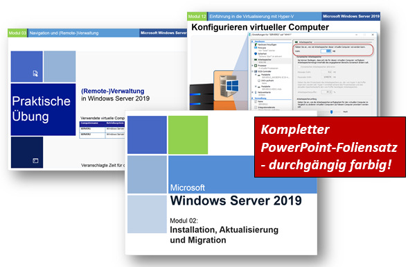 Windows Server 2019 - Installation, Konfiguration, Verwaltung und Wartung - TRAINER-Pack