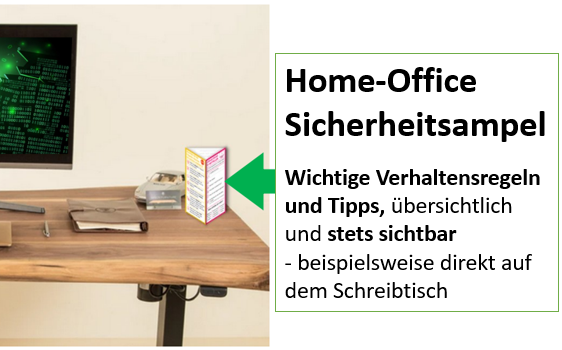 Home-Office Sicherheitsampel - Tischaufsteller (5er-Pack)